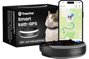 Tractive Smart Katt-GPS Mini | 2026 Edition | #1 på Marknaden | Platsspårning i realtid | Hälsonotiser och Vitala Tecken | Katthalsband med Säkerhetsfunktion och Integrerad Tracker