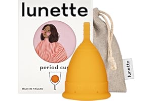 Lunette Copa Menstrual Reutilizable 100% Silicona de Grado Médico - Orange - Modelo 2 para Flujo Normal o Abundante