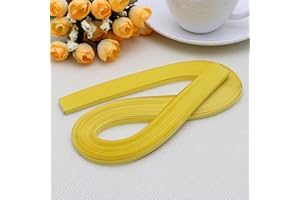 Haorw Papier Quilling Set 120-Streifen 52cm Länge/Streifen Papierbreite 5mm (gelb)