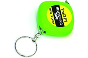 PARENCE.- Mini Ruban à Mesurer 1m, 3FT Couturier, Tailleur/Petit Mètre pour la Pétanque (1 mètre) Flexible Porte Clés Format de Poche - Couleur Aléatoire (bleu, vert, orange, jaune ...)