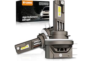 D-Lumina Bombilla H15 LED Canbus, 50 W 10000 LM 6500 K, luz Blanca superbrillante antierror, luz de Carretera y luz Diurna, con Efecto de refrigeración por Ventilador, 2 Paquete