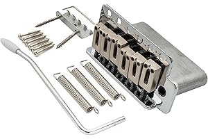 Wilkinson WOV02 52.5mm Tremolo Steg 6 Schrauben ST Gitarren Tremolo Bridge Brücke für American Vintage Narrow Spacing Strat E-Gitarre, Chrom