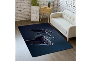 PEIHUODAN Alfombras Dormitorio Juvenil Chico Infantiles Niño Juegos 3D Gamer Gaming Alfombras De Habitacion Rectangular Lavables Pelo Corto Vinilicas Grandes Pequeñas Alfombras Salon (Gris,120 x 160 cm)