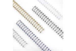 Rayson Wire Binding Spines, 15.9mm, 130 Sheet Binding Capacity, 34 Loops, A4, Multi-Colour, Pack of 50