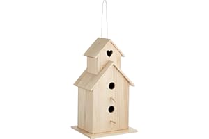 ‎RAYHER Rayher 6178300 Vogelhaus Saint Tropez, 22 x 19 x 39 cm, Holzfarbe