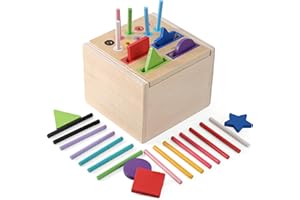 Gezimetie Montessori giocattolo a partire da 1 anno, giocattolo a partire da 1 2 anni ragazza ragazzo, in legno montessori giocattolo 1 2 3 anni, giocattolo sensoriale per bambini giocattolo motorio 1