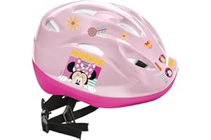 MONDO CASCHETTO-28747, Toys-Minnie Disney Helmet Casco de protección Ajustable de 52 a 56 cm para Bicicletas, patinetes, monopatín niña, Multicolor, Talla única