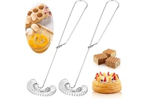 SUWIWKKOA 2 Stück Spiralbesen Edelstahl Schneebesen Hochwertiger Saucenbesen Mini Spiralschneebesen Klein für Blender Praktischer Küchenhelfer Spülmaschinengeeignet