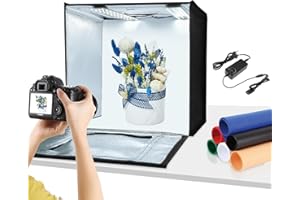 PULUZ Caja luz Fotografia 40CM Regulable Regulable para Productos Comerciales Artículos de Venta en Línea con Tela Suave 2 Tablero de luz de 64 Cuentas y 3 Colores de PVC / 3 Fondos no Tejidos