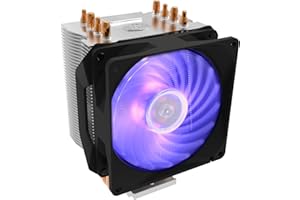 Cooler Master Hyper H410R RGB Refroidisseur CPU Ventirad Low-Profile, Technologie Direct Contact, 4 Caloducs en Cuivre, Radiateur Aluminium Compact, Ventilateur PWM 92mm RGB, Compatible AMD & Intel