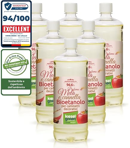 Bioetanolo 10 Litri Con Profumo Di Cannella - Per Camini A Bioetanolo, Senza Fumo E Fuliggine