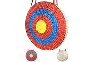 longbowmaker 50 x 50 x 6 cm Archery Target Straw Target Round Traditional Straw Disc Diameter for Beginners Archery