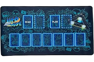 PARADIGM GAMES UFO Wave Alien Card Game Playmat | Anti Slip Tablemat/Gaming Mat | Card Game Play Mat | Gaming Mat | 1-6 Players Card Mat | Portable Playmat | Fabric & Rubber