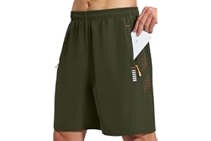 Cimic Pantalon Corto Hombre para con Bolsillo, Transpirables de Secado Rápido Correr Ropa Deportiva Hombre, Gym, Fitness,Tenis