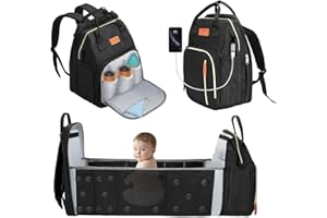 YUNISS Zaino Neonato Fasciatoio, Multifunzionale Borsa Fasciatoio Portatile, Grande Capacità Zaino Mamma per Bebè Viaggio