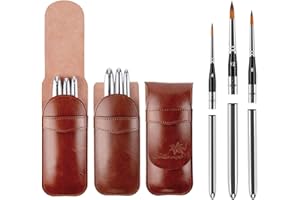 SATOHA Pinceaux pour peinture acrylique, à l’huile et aquarelle, travel paint brush（4,8,12）, 3pcs(4,812)