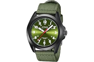 CIVO Mens Watches Military Analogue Watches for Men Stylish - Waterproof Men's Wrist Watch Quartz Luminous
