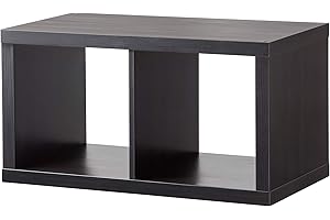 PROTUNING Étagère Kallax 77 x 39 x 42 cm, noir/marron