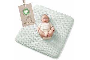 roba Housse de Matelas à langer Extensible "Lil Planet" 85x75 cm - Lavable - Coton Bio-Jersey OEKO-TEX - Vert Givré
