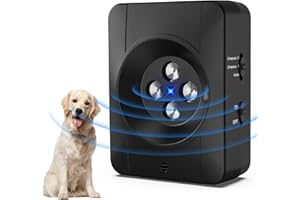 BUBBACARE Ultrasuoni per Cani,Migliorare antiabbaio per cani,3 Livelli Regolabile Frequenza dissuasore per cani,Auto scacciacani a ultrasuoni,33 Piedi Ultrasuoni Deterrente Anti-Abbaio per Cani Antiabbaio