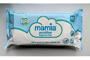 Aldi Mamia Baby Wipes - Pack of 360 (6 x 60) Sensitive Wipes