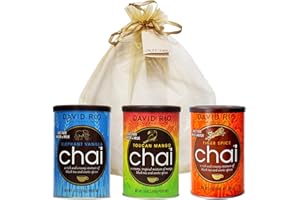 ‎GUSTONE. GUSTONE. 3 Sorten David Rio Geschenkset Tiger Spice, Toucan Mango, Elephant Vanilla 3 x 398g Dosen Chai Latte