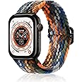 Mosmoc Compatible with Apple Watch Straps 45mm 44mm 42mm 49mm and 41mm 40mm 48mm, Solo Loop Nylon Braided Replacement Band for iWatch Series 9 8 7 6 5 SE/SE2 4 3 2 1 Ultra2/Ultra (Watch Not Included)
