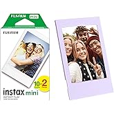 Instax T&uuml;m Mini Makineler ile Uyumlu 20'li Film ve Fotoğraf &Ccedil;er&ccedil;evesi (Lila)