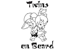 myrockshirt® Aufkleber Twins on Board Zwillinge Typ2 17 cm Autoaufkleber Auto Sticker Lack Heckscheibe Baby Bord aus Hoc