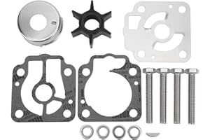 QIILU Kit de Reparación de Bomba de Agua Kit de Reparación de Impulsor de Bomba de Agua de 14 Piezas 3T5‑87322‑3 de Repuesto para Tohatsu 40/50 TOHATSU TLDI de 2 Tiempos - MD30B2 MD40a MD40B MD40B2