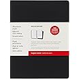 Moleskine Subject Cahier Journal - Set of 2 Notebooks - Cardboard Cover - Academic Layout - Size Extra Large 19 x 25 cm - Colour Black & Kraft Brown - 160 Pagine
