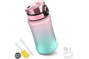 My Vesperbox Minny – butelka na napoje dla dzieci, zabezpieczona przed wyciekiem, 350 ml, 500 ml, 750 ml, ze słomką lub sitkiem, lekka butelka na wodę z tritanu, bez BPA, do przedszkola, szkoły