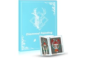 Bellatoi Diamond Painting Album, A3 Diamond Painting Storage Book, Diamond Patinting Portable Storage Folder (Blue Album A3-30 Pages, Holds 60 Sheets)
