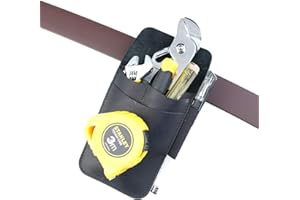 VIPERADE PJ14 - Custodia in pelle per attrezzi, metro a nastro, pinze, cacciavite, 4 tasche, organizer con 1 passante per penna tattica