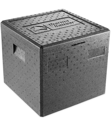 Boîte Isotherme Polypropylène Extra Haute 63,5 X 42 X 45 Cm – Thermomètre Intégré – Pour Crème Glacée & Aliments Chauds