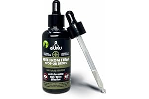 The Pet Guru - FREE FROM FLEAS Spot-on Drops for Cats - Non-toxic Natural Fast Acting Spot-on Flea Treatment - Flea Control, 100ml