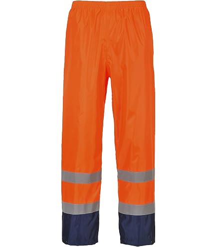 Portwest Pantalon Haute Visibilité Traffic Orange – Norme EN ISO 20471 Classe 2 – Taille XXL