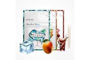 ‎PICK'EM pick'em Zahnstocher mit Geschmack BESTSELLER 3-Pack [60x ZAHNSTOCHER MIT GESCHMACK] - Minze, Mango, Cola (unsere 3 Bestseller) - Zahnstocher mit Geschmack - aromatisierte Zahnstocher