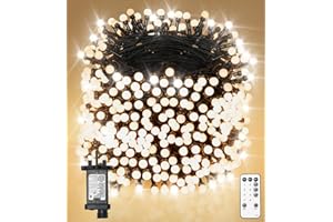 ULIGHTOWN Fairy Lights Plug in Waterproof, 50M 500LED Long Christmas Tree Lights, Christmas Lights Outdoor with Remote/4 Brightness/8 Modes/Timer, Fairy Lights Mains Powered for Bedroom/Party/Xmas Decorations