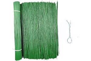 BESMRPG 100 Pieces 10CM Plant Ties,Green Wire Kit,Multipurpose Cable Bag Twist Twine Garden Floral Climbing Plants Tyin Tying,for Floristry,Flower,Gardening,String,Vine,Tomato Tree,Reusable and Supports Shrub