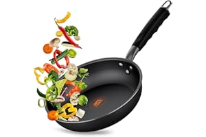 PARIS RHÔNE Non Stick Frying Pan 24cm，Frying Pan Induction with Thermal Indicator, Non Stick Omelet Pans Suitable for All Types of cookers, PFOA-Free