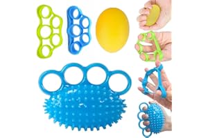 PABBYEEY 4 teiliges Handtrainer Set Fingertrainer Handgelenktrainer und Therapieball zur Rehabilitation bei Schlaganfall Arthritis und zum Griffkrafttraining