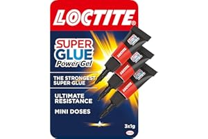 (3 x 1 g) - Loctite 1885734 Super Glue Mini Trio Power Flex Gel - Transparent, 3 x 1g