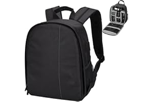 Lizbin Camera Backpack Professional Camera Bag for DSLR/SLR Mirrorless Camera, Photography Backpack Case for Women Men Photographers, Camera Case Compatible with Canon Nikon Sony Digital Lens (Grey)