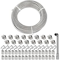 Cavo Acciaio Inox 30m 2mm - Fune In Acciaio Inossidabile Con Accessori, Per Giardino, Stendibiancheria, Piante - Foto 10