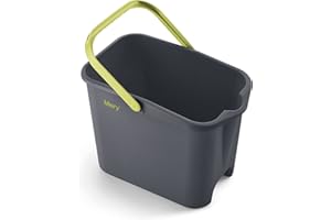 Mery 0317.32 Seau Rectangulaire 14 litres, PP, Gris et Lime, 23.5 x 37.5 x 26.5 cm