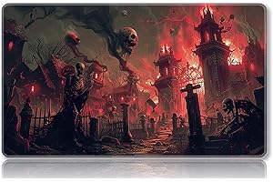 Mipikel Tapete de juego para MTG, tapete de juego con zonas, tamaño 24 x 14 pulgadas, TCG y tapete de juego de mesa para tarjetas, bolsas de almacenamiento gratis, alfombrillas de escritorio para