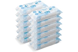 by Amazon Lingettes pour Bébé Ultra-Douces, 100% Fibres Végétales, 99% Eau, 720 Lingettes, Non Parfumées, 12 Paquets de 60 (anciennement sous la marque Mama Bear, même produit)