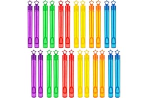KIPEREE 36 Pack Bubbles Party Bag Fillers for Kids – Star Shaped Multicolor Bubble Wands, Perfect for Boys and Girls 3+