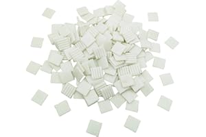 BTMIEY Azulejos de mosaico de cuarzo de 500 g, piedras de mosaico multicolor de 2 cm para manualidades, decoración de pared del hogar (blanco)